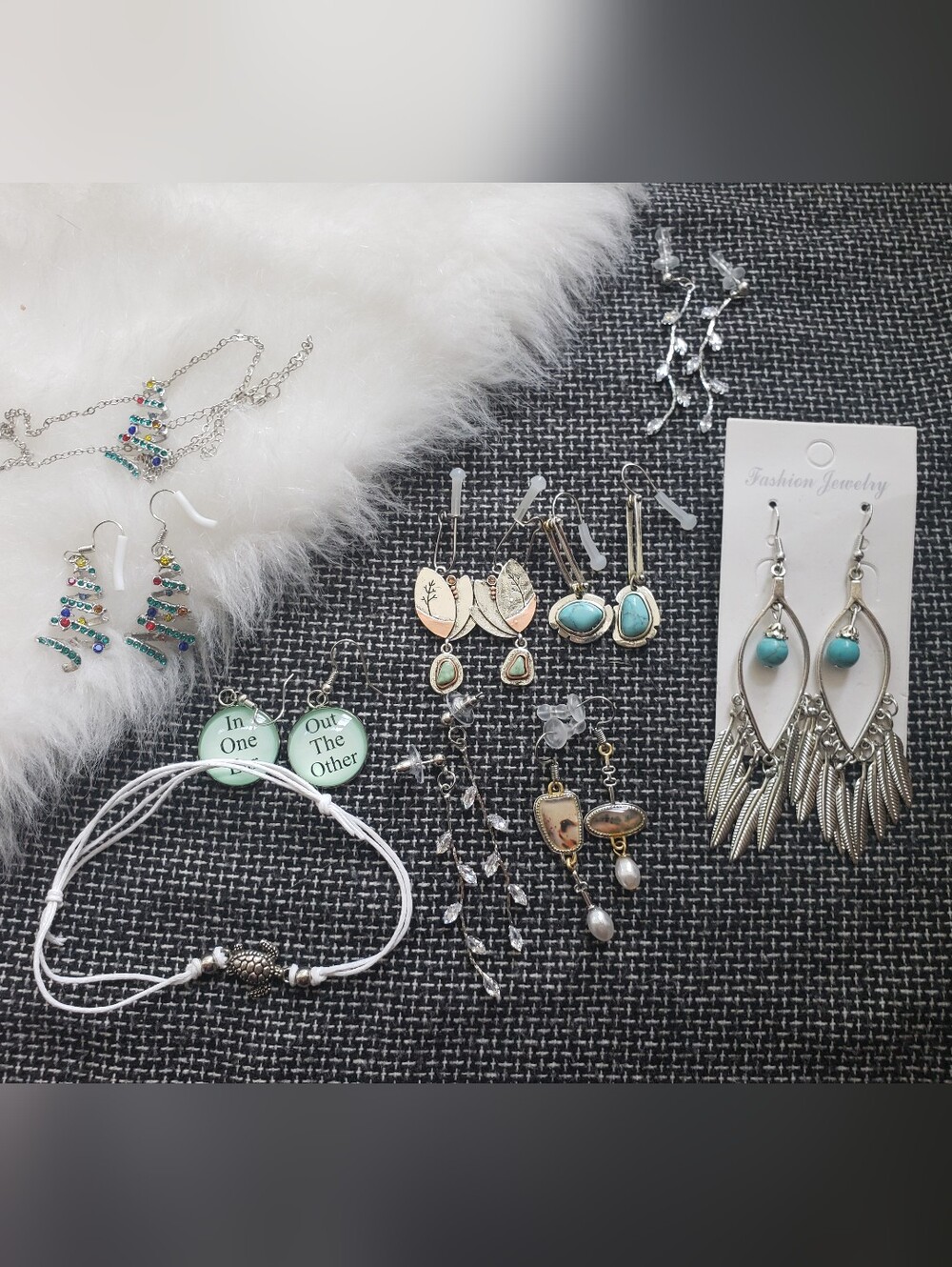 Assorted Women’s Earrings Lot - Turquoise, Silver, Mint